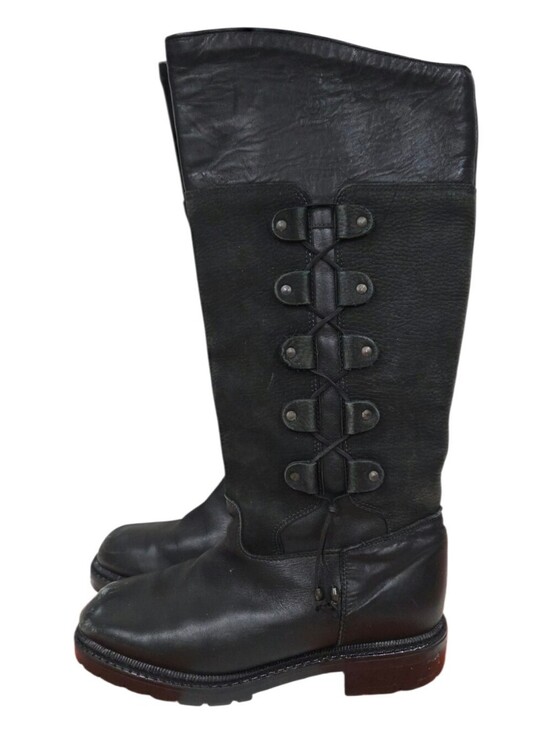 Blondo Shoes - Blondo Canada wool lined Black Lace-Up Knee Boots 8